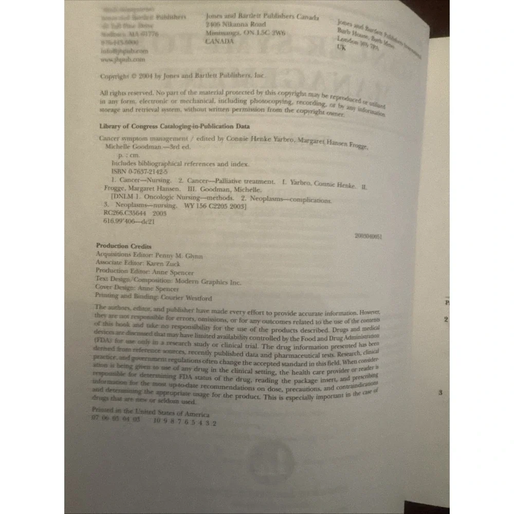 Cancer Symptom Management 3rd Ed Companion CD-ROM